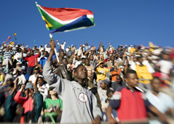 South African football fans.  (Image: Chris Kirchoff)