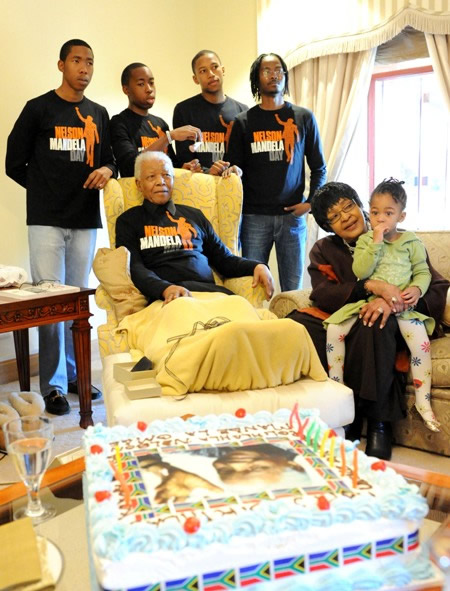 Nelson Mandela's Birthday Photo with Winnie Mandela next to him