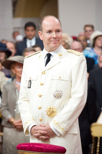 Prince Albert II of Monaco in his wedding 'uniform'