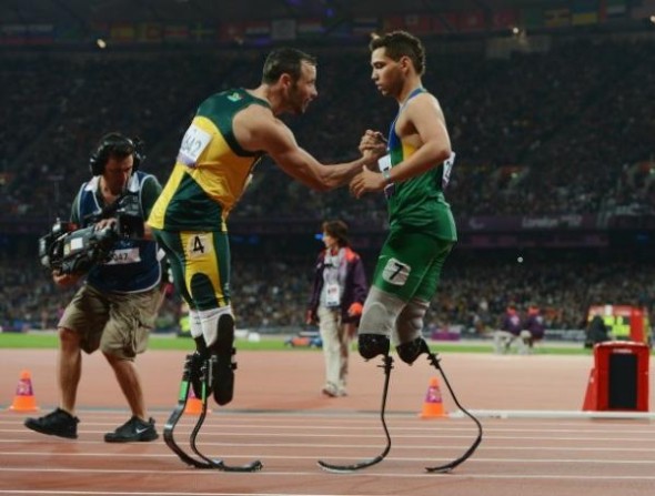 Oscar Pistorius at the Paralympics in London