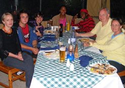From left, Mary Alexander and her sons Ben and Sam, Daniel Duda and his brother Emmanuel, and grandparents John and Susan Alexander. (Image: Mary Alexander)