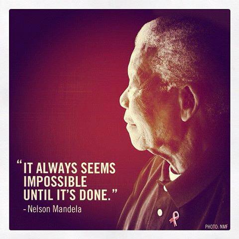 South African former president Nelson Mandela