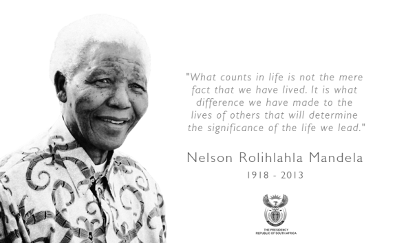 The South African Presidency has posted this tribute on its website to Nelson Mandela. 