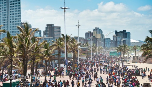 Durban Beachfront on New Year's Day