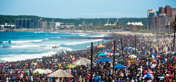 Durban Beach Front New Year's Day