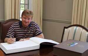 South African golfer Ernie Els hand-signs the Masters Collection