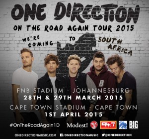 1D heading for South Africa