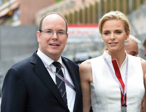 The Monaco royal couple at the Grand Prix last Sunday. 