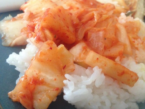 Kimchi and rice Kimchi and rice