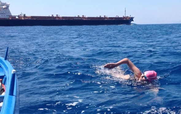Carina swims Messina Straits Carina swims Messina Straits