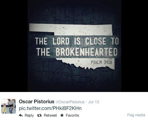Oscar Pistorius tweet