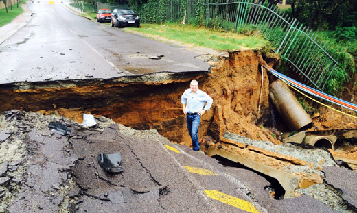Pothole on Coleraine Pothole on Coleraine