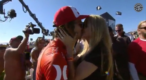 South African surfer Jordy Smith and wife Jordy Smith and wife