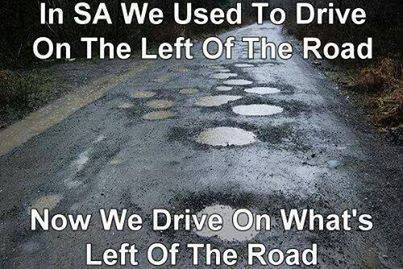 Pothole joke South Africa