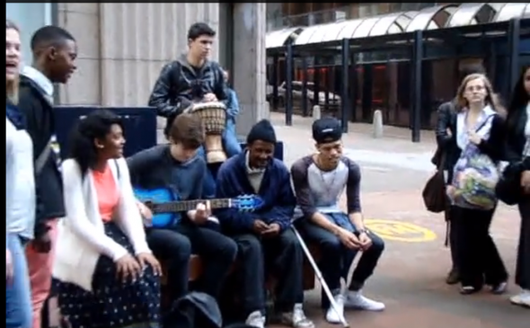 South African students surprise Homeless Man South African students surprise Homeless Man