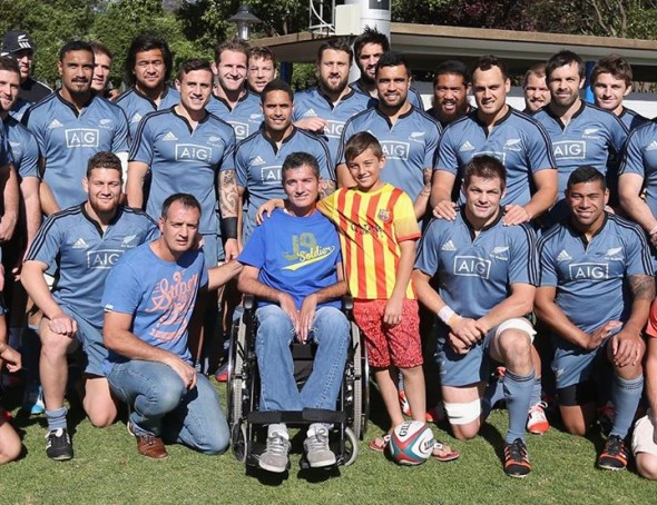 All Blacks with former Springbok Joost van der Westhuizen All Blacks with former Springbok Joost van der Westhuizen