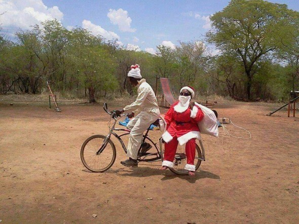 Father Christmas in Africa