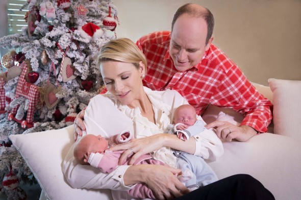 Monaco royal family with twins Monaco royal family with twins