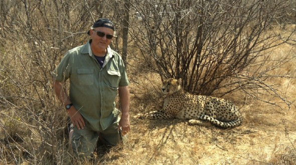 Rob and Sabu the cheetah