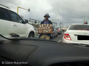 Beggar with humour Beggar with humour