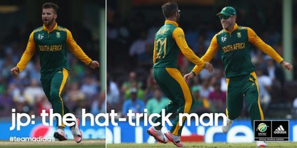 JP Duminy, hat-trick for South Africa, Cricket World Cup