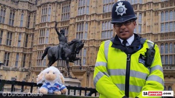 South African mascot in London South African mascot in London