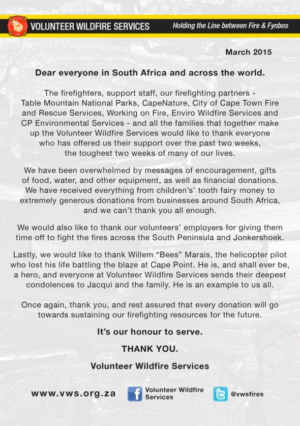 VWS Thank you