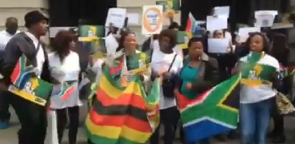 SA Expats march in London