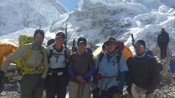 The SA Team leaving Base Camp this morning. Photo: FB/SeanWisedale The SA Team leaving Base Camp this morning. Photo: FB/SeanWisedale