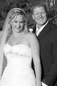 Jade & Ryan Ruthven on their wedding day in South Africa. Jade & Ryan Ruthven on their wedding day in South Africa.