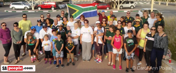 South African expats march in the UAE