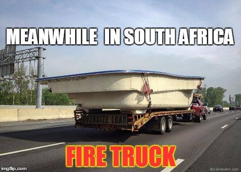South African joke about the firepool - fire truck