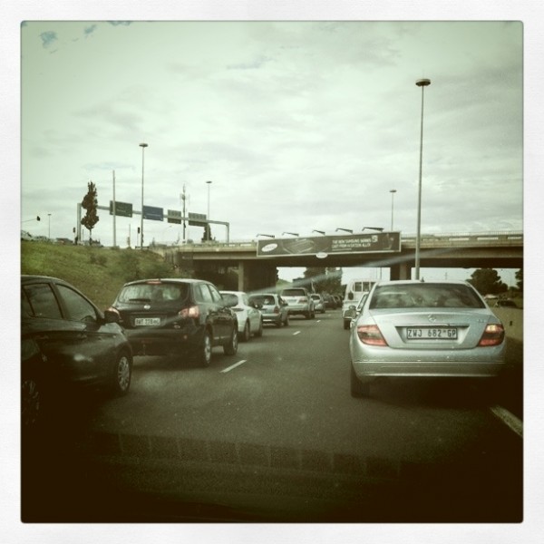 The mornings spent in Johannesburg traffic