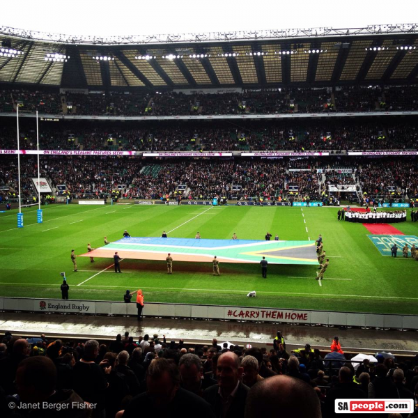 South Africans play at Twickenham.