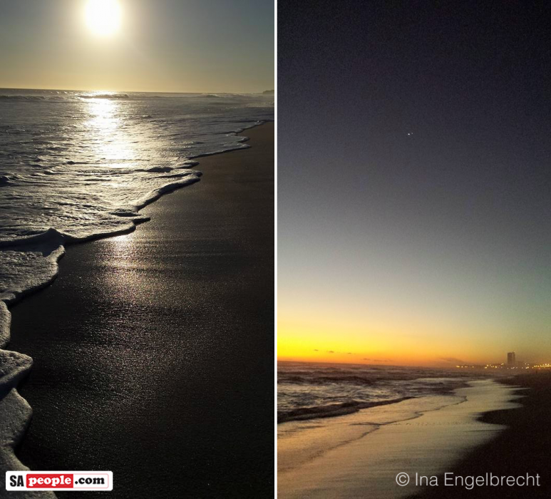 Blouberg Beach Front, with the alignment of Venus and Jupiter visible in the sky Blouberg Beach Front, with the alignment of Venus and Jupiter visible in the sky