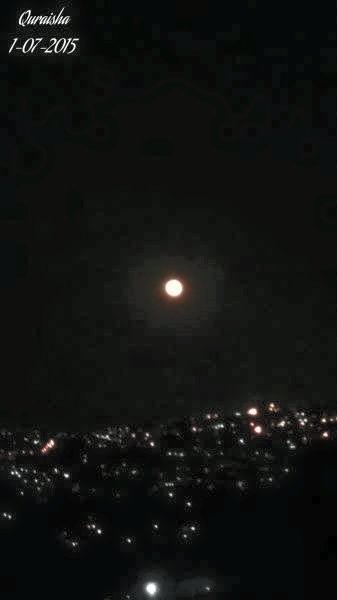 Quraisha Que Yacoob‎ - "Full Moon Captured low over Reservoir Hills, Durban...this morning in Parlock at 05:00."