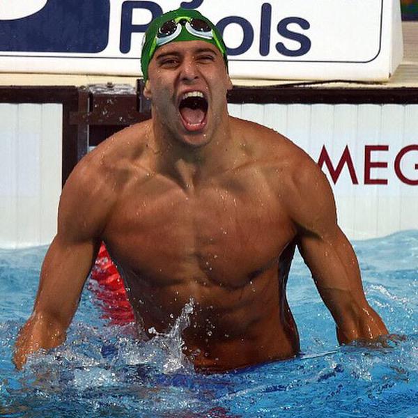 Chad le Clos in Russia last week. Source: Twitter/Chad le Clos