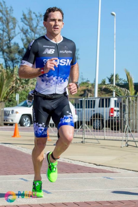 Peter de Groot - "Stuart Marais - first ever Standard bank IRONMAN 70.3 Durban champion - run"