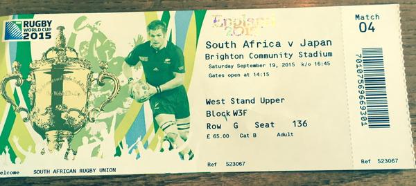 Rugby ticket