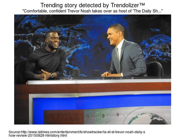 Trevor Noah's first guest was the hugely popular American comedian Kevin Hart.