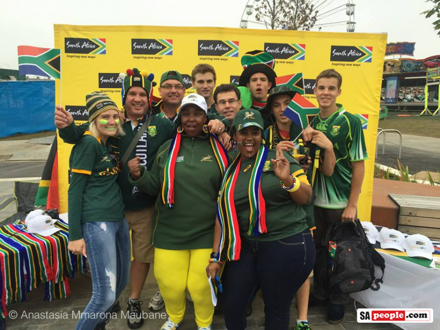 Springbok fans at Rugby World Cup, UK Springbok fans at Rugby World Cup, UK
