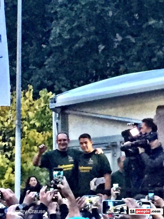 Springbok fans in London for morning jog Springbok fans in London for morning jog