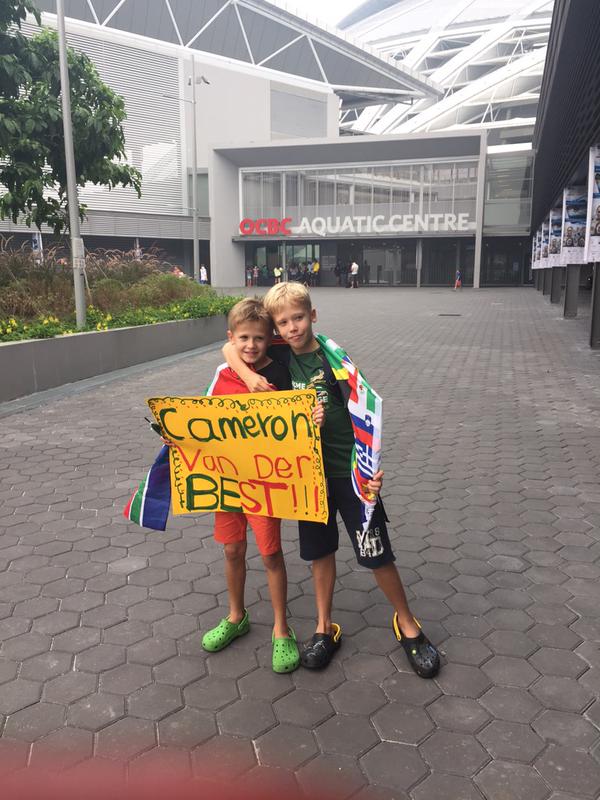 Cameron van der Burgh fans in Singapore Cameron van der Burgh fans in Singapore