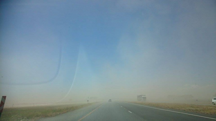 Villiers sand storm Rishal Sangan 15 November- while passing Villiers today we witnessed a sandstorm due to the lack of rain and heavy wind.