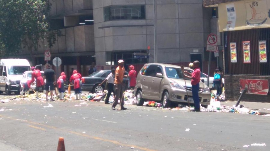 Local Butchery Staff Pitch in to Clean Up Joburg's Streets SAPeople