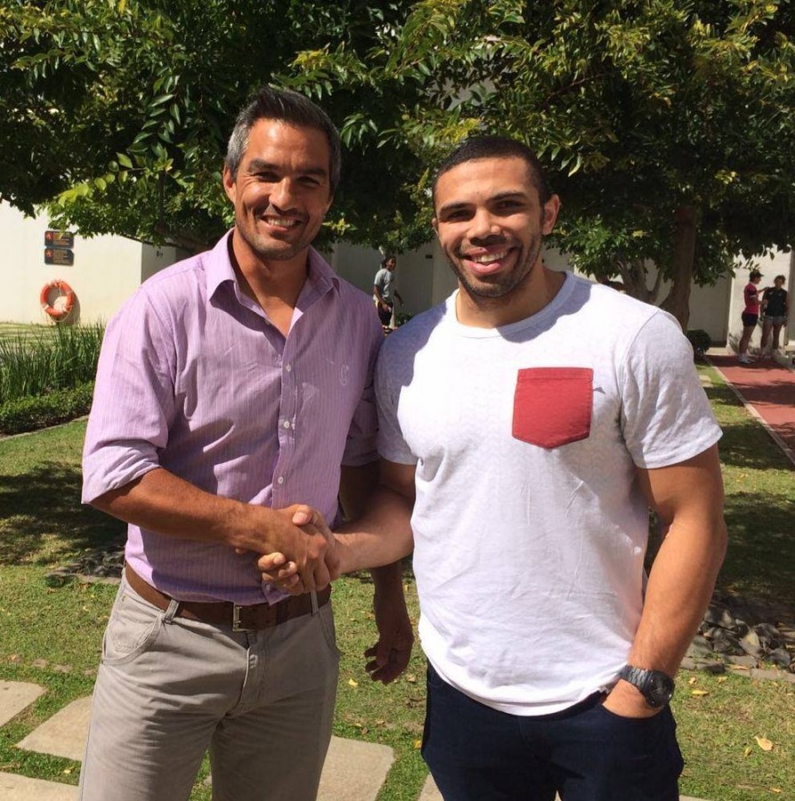 Bryan Habana Happiness all around as @BryanHabana joins @BlitzBoks at @sas_training_za in Stellenbosch @neil5powell #bringtheheat