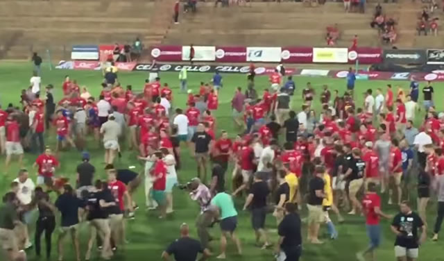 Students clash at rugby South Africa Students clash at rugby South Africa