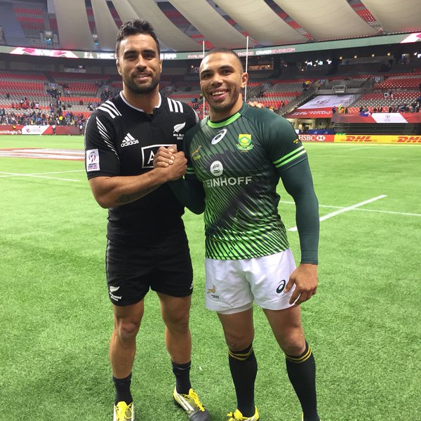Bryan Habana and New Zealand player Bryan Habana and New Zealand player