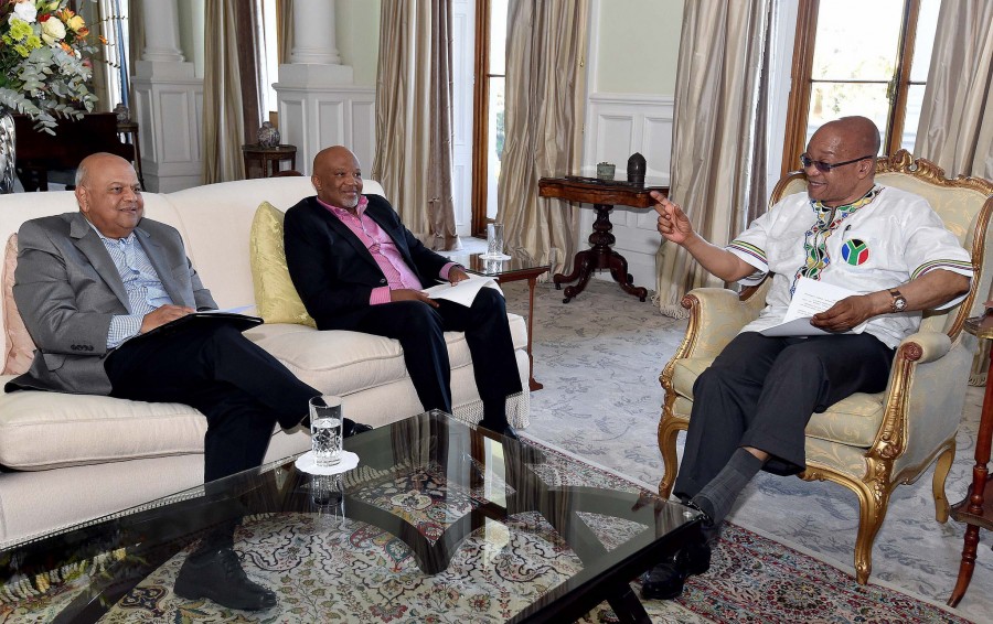 Pravin Gordhan, Mcebisi Jonas and President Jacob Zuma