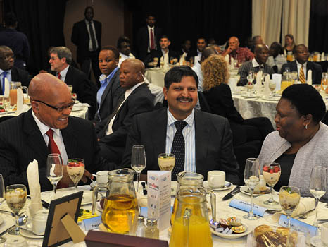 President Jacob Zuma at SABC/New Age Breakfast. President Jacob Zuma at SABC/New Age Breakfast.